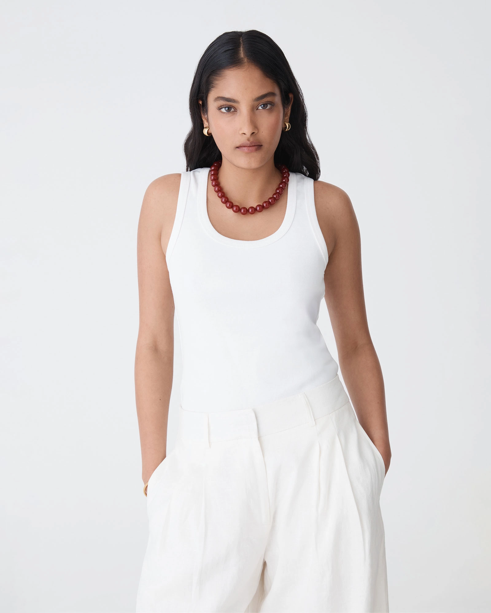 Maisie Cotton Rib Singlet