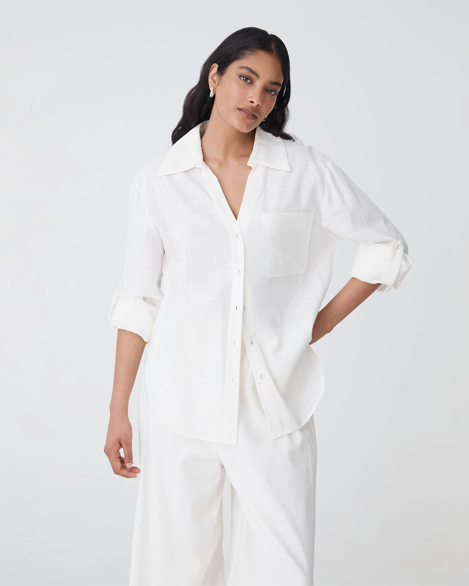 Jazie Tencel Linen Tab Shirt