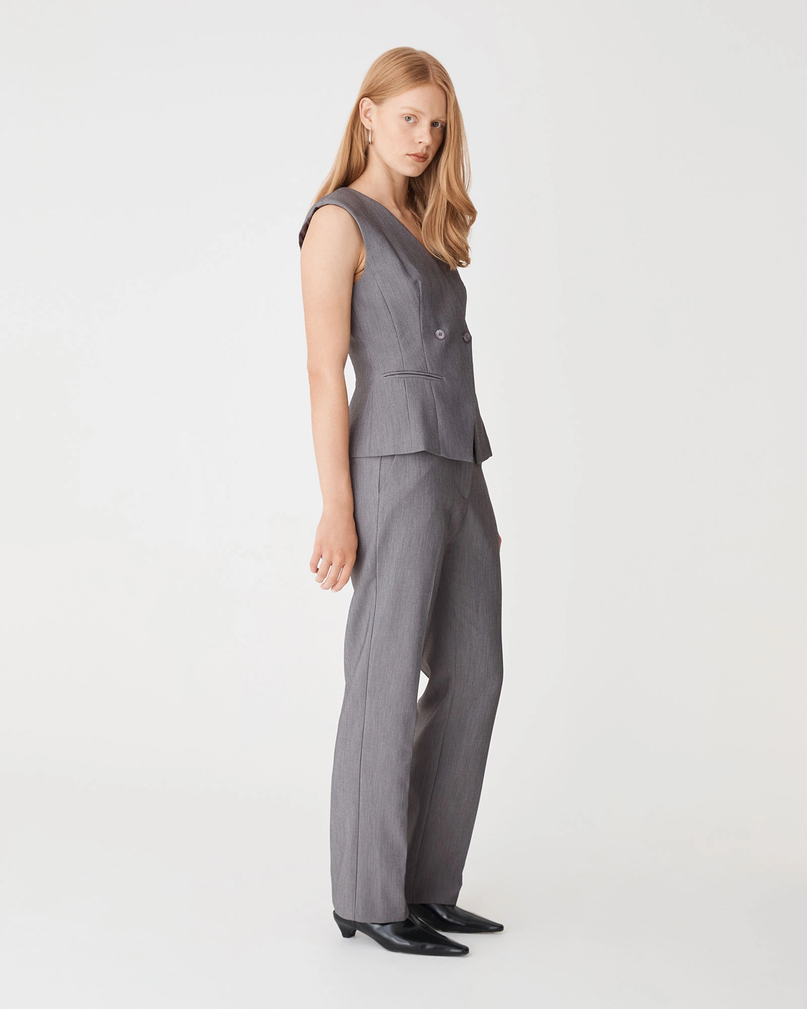 Nikki Collarless Vest