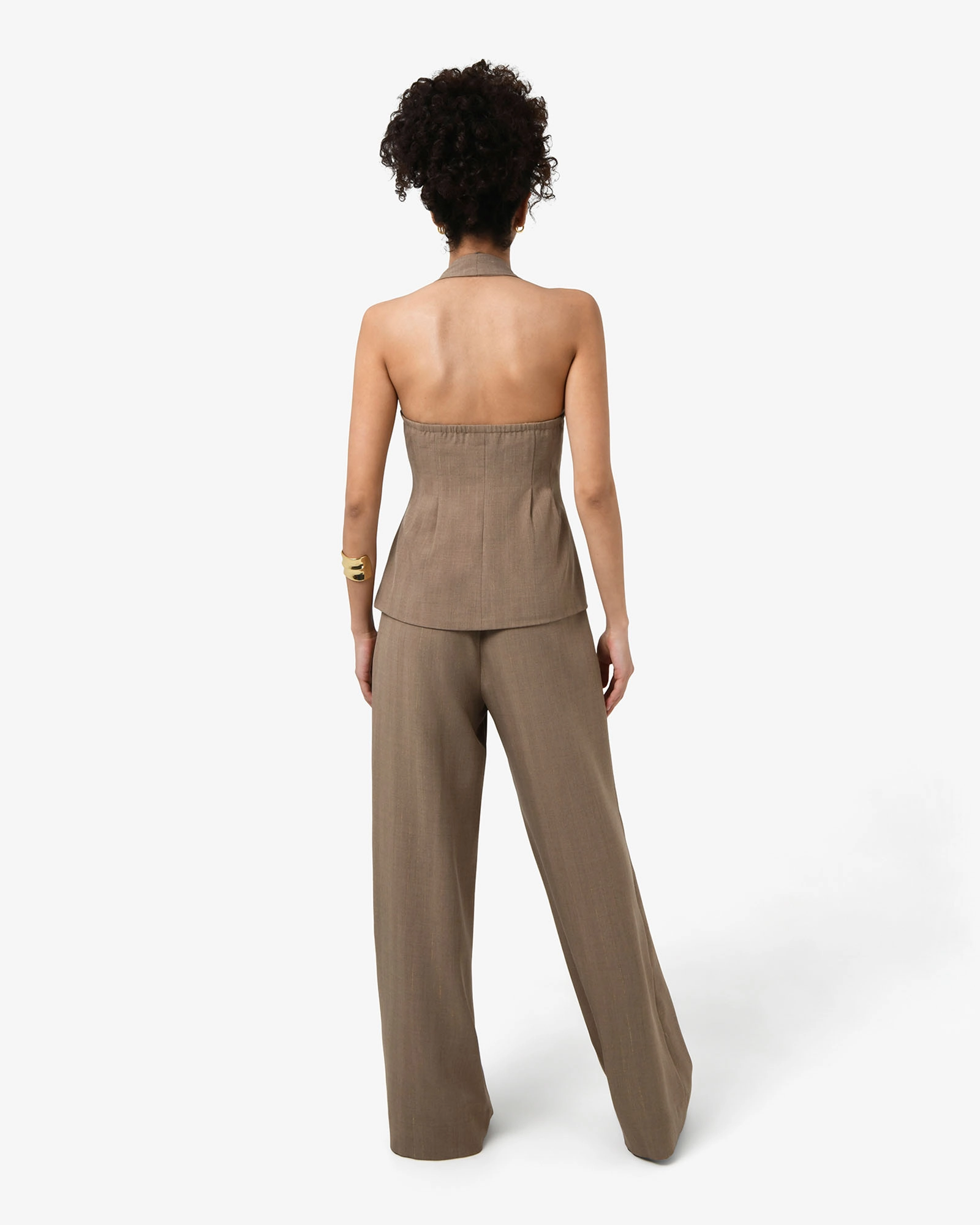 Lola Halter Neck Peplum Vest
