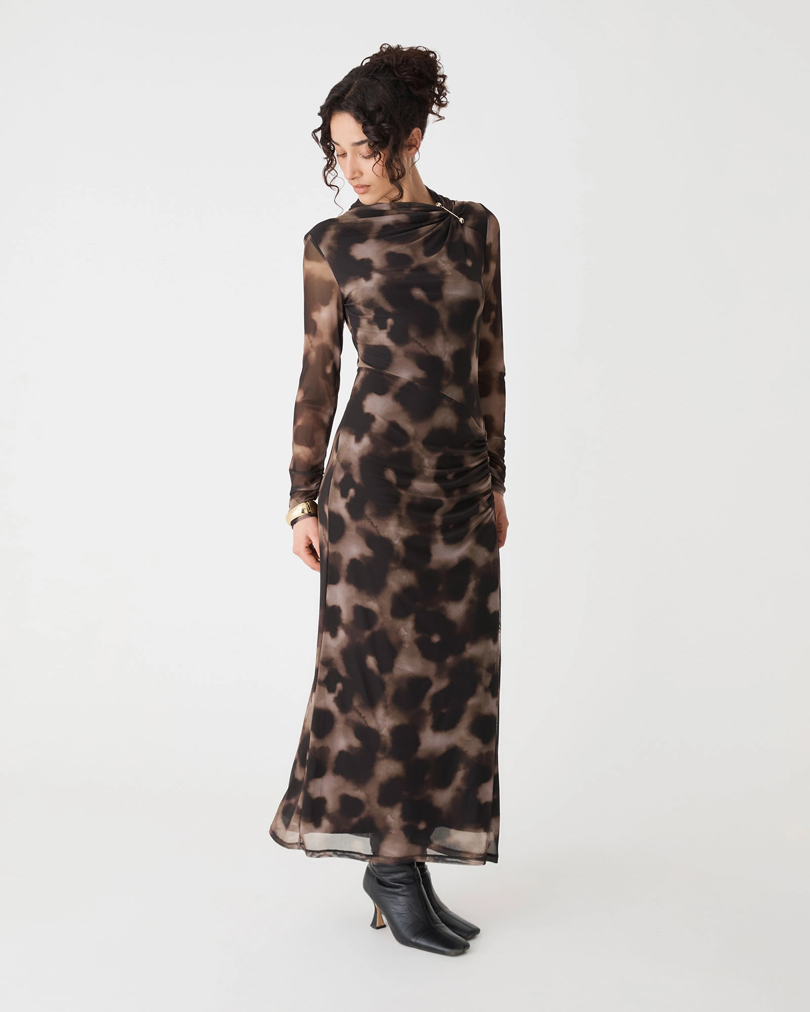 Savanna Printed Mesh Dress