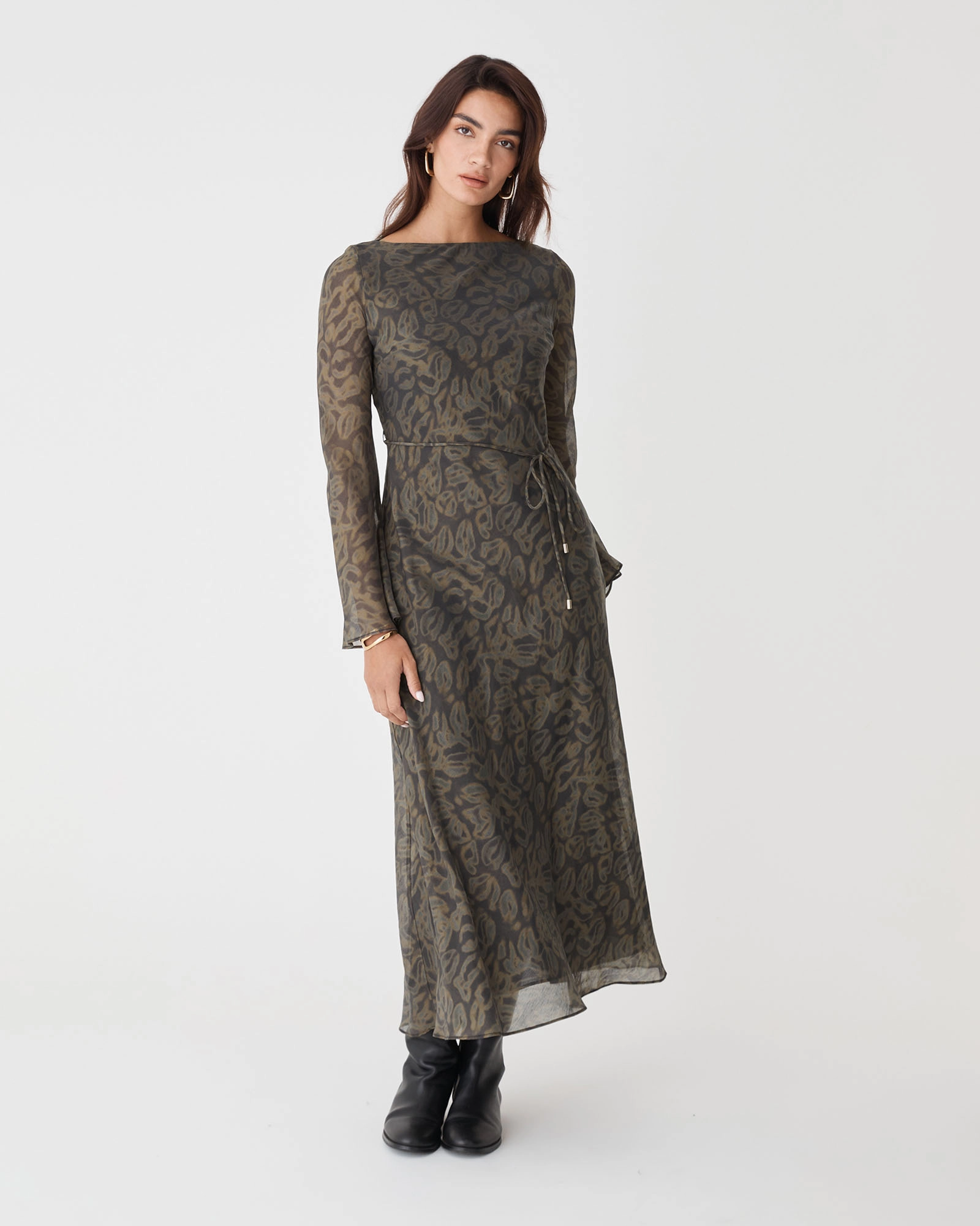 Imogen Bias Tie Waist Dress