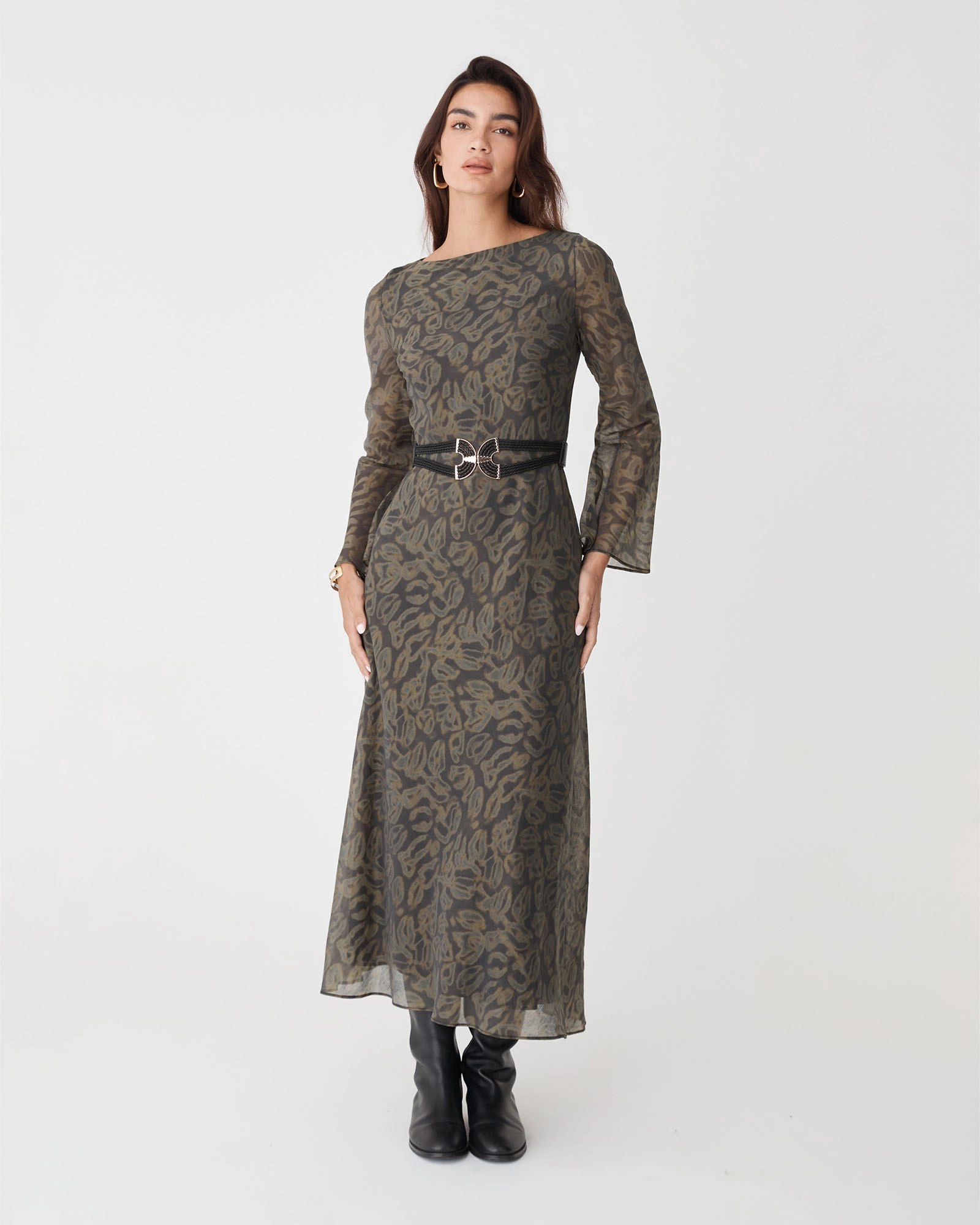 Imogen Bias Tie Waist Dress