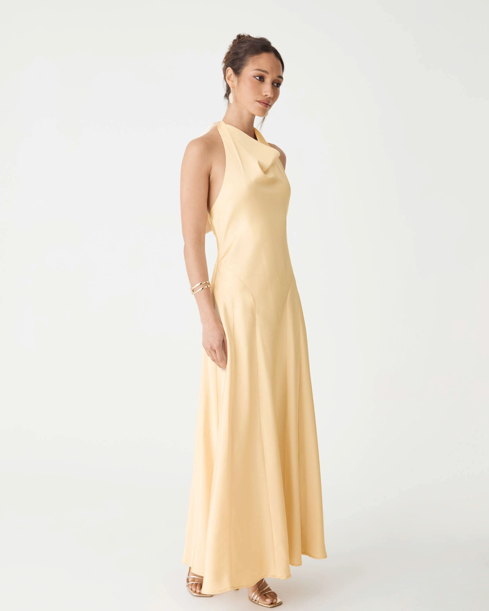 Santana Halter Satin Dress