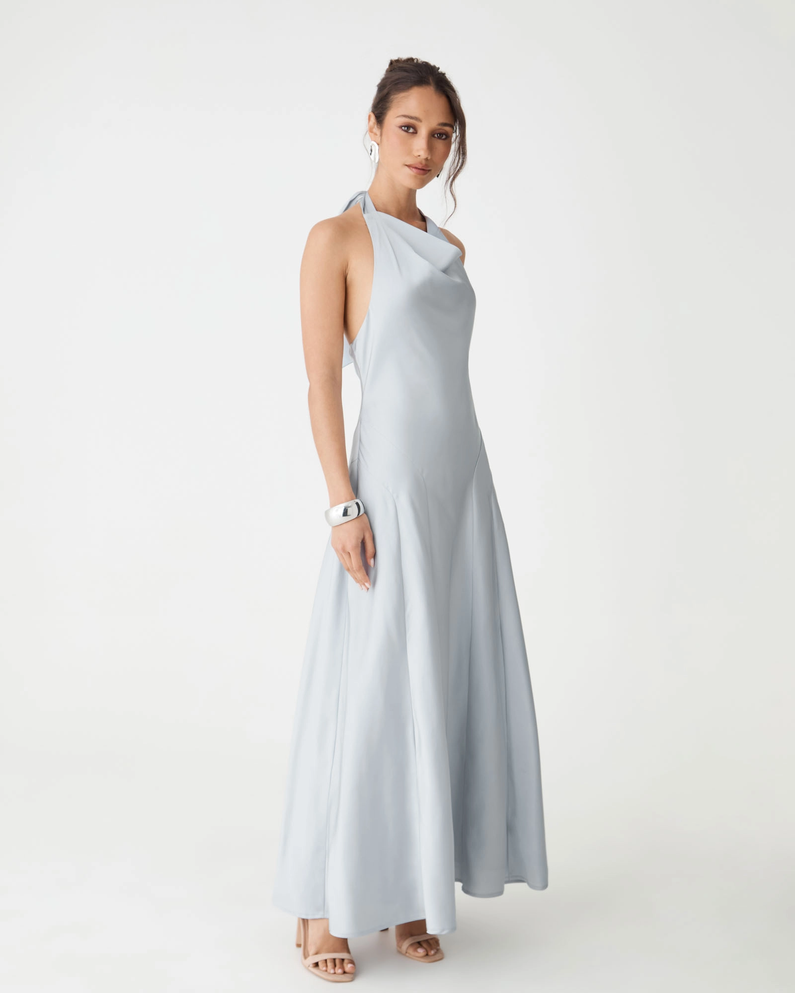 Santana Halter Satin Dress