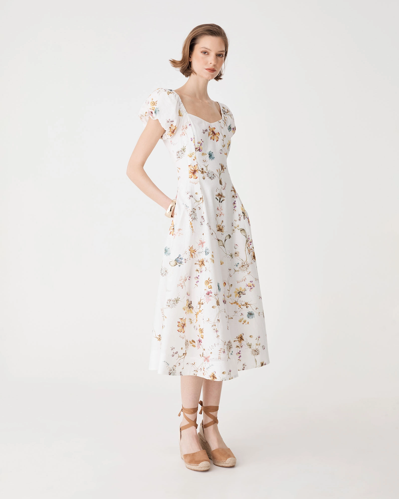 Katie Puff Sleeve A-line Dress
