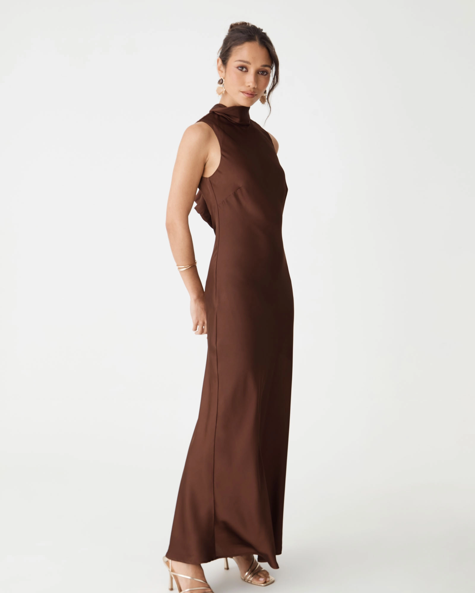 Lorelei Tie Neck Satin Dress