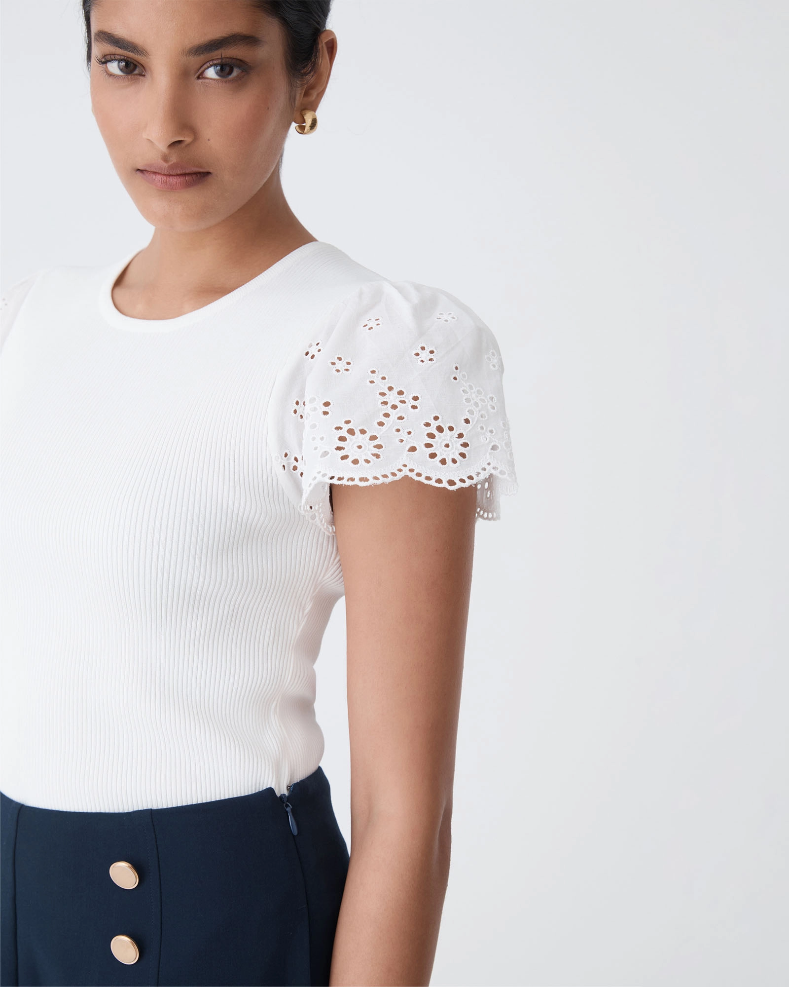 Sasha Embroidery Knit Top