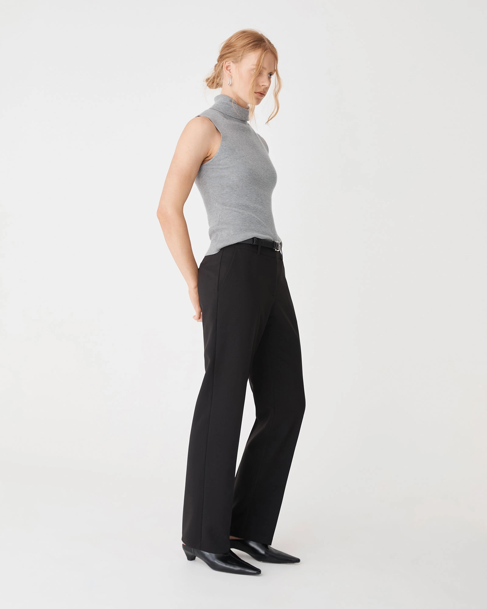 Suzie Turtleneck Rib Knit Top
