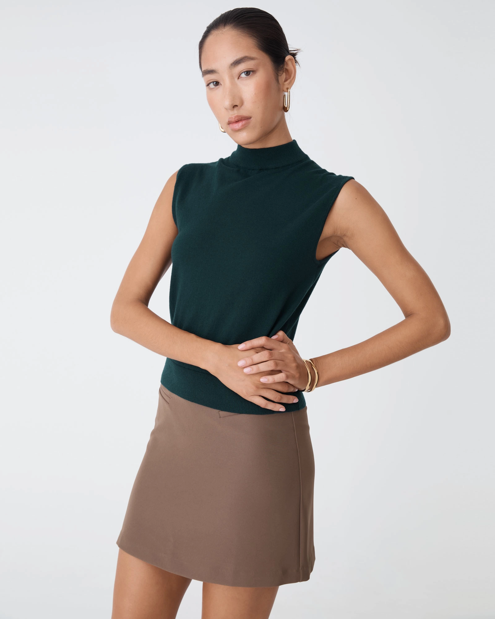 Dina Mock Neck Knit Top