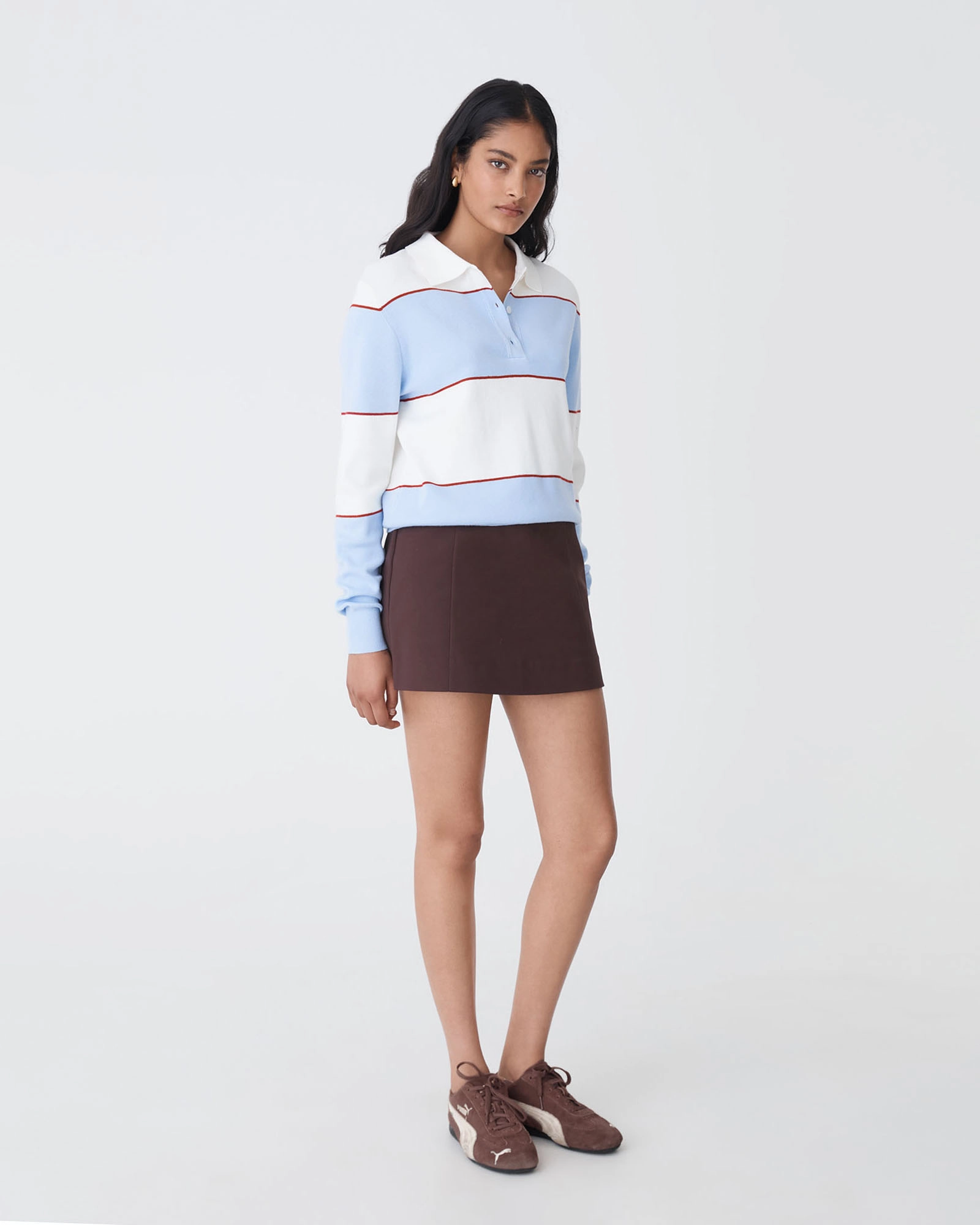 Brenda Stripe Collared Sweater