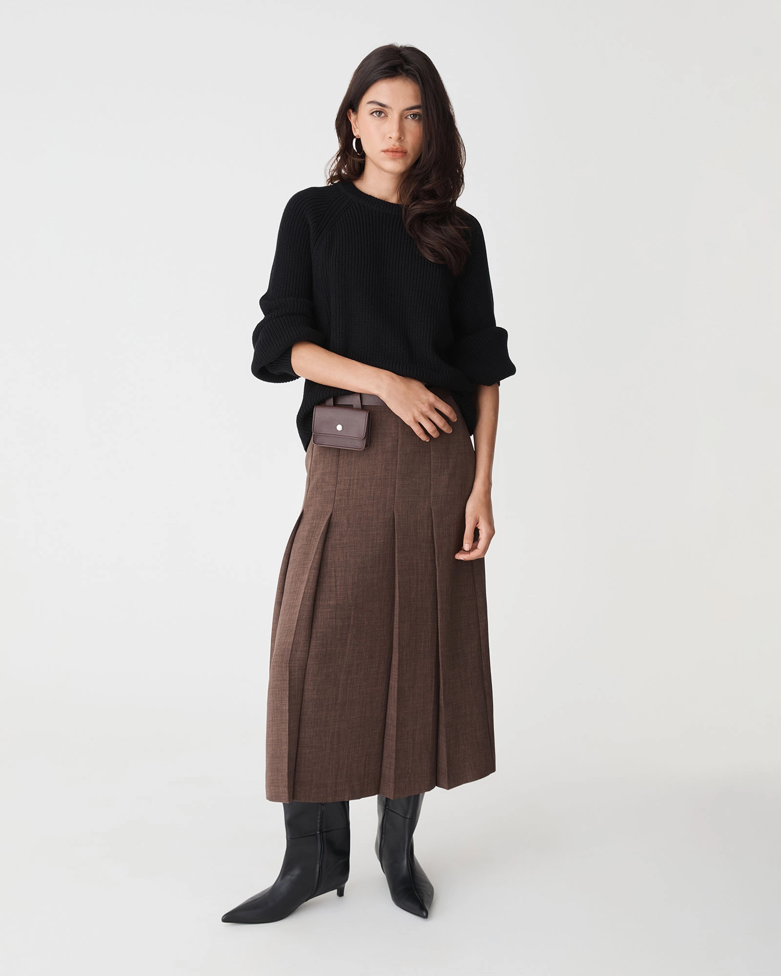 Meg Crew Neck Rib Knit Jumper
