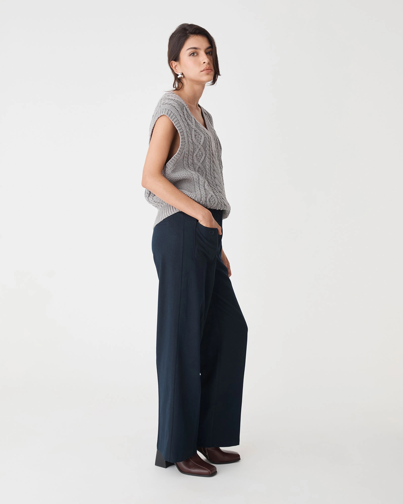 Poppy Sleeveless Cable Knit