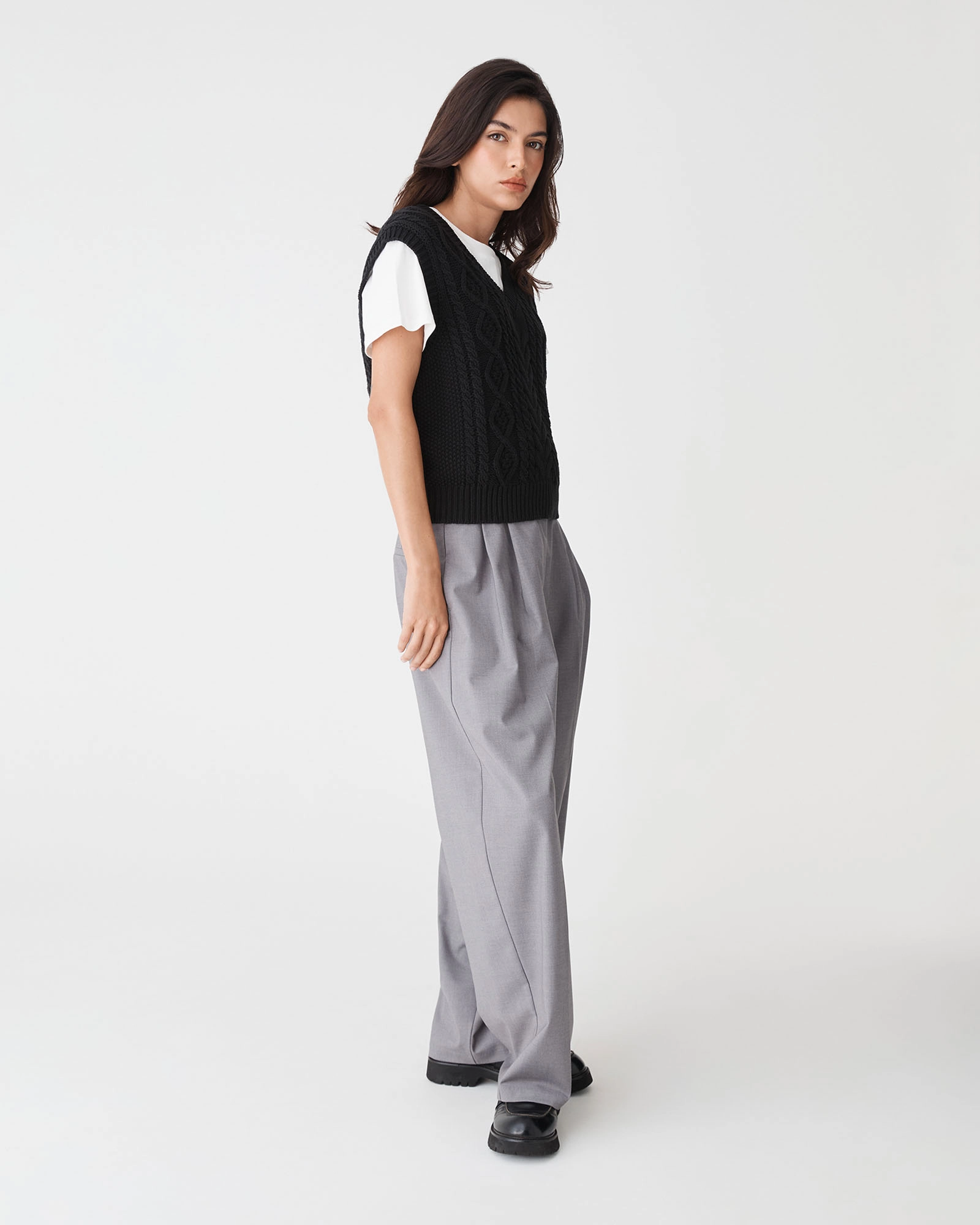 Poppy Sleeveless Cable Knit