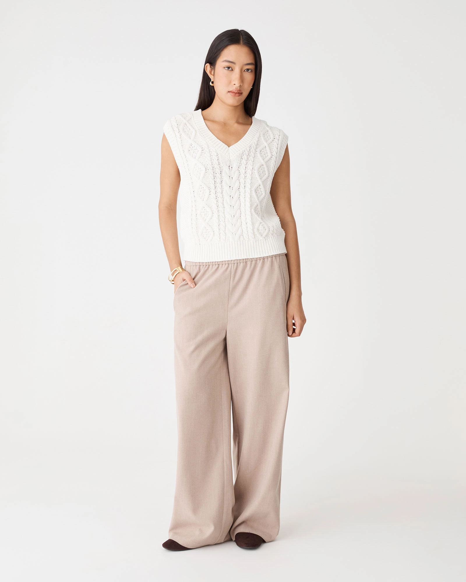 Poppy Sleeveless Cable Knit