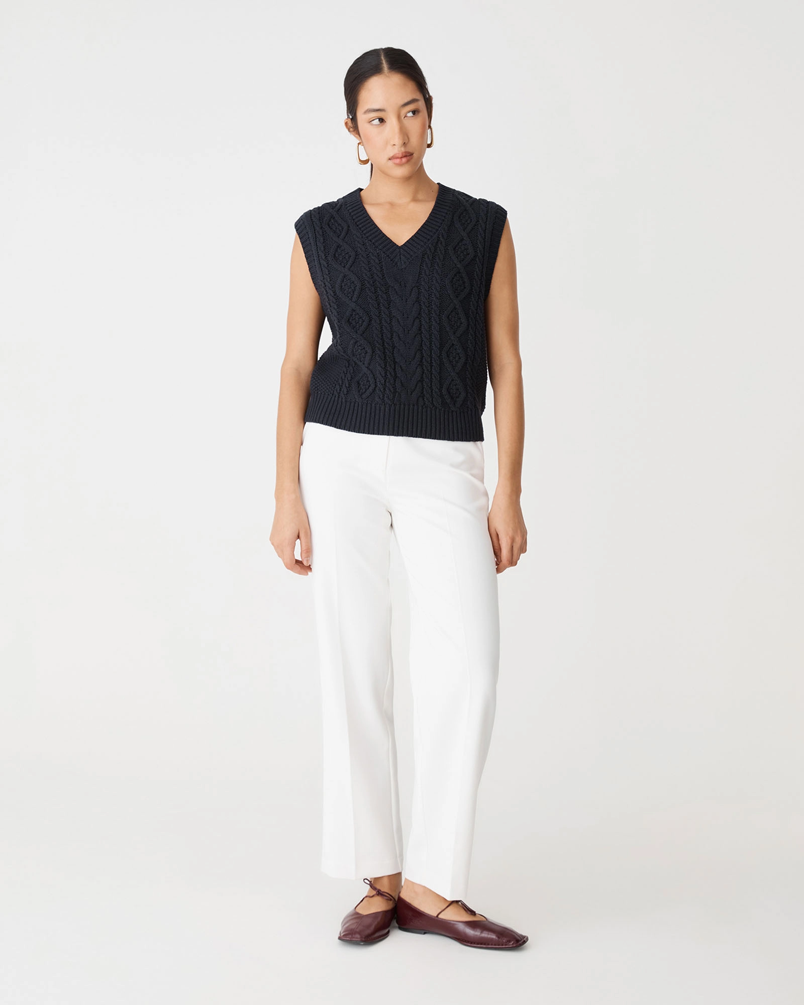 Poppy Sleeveless Cable Knit