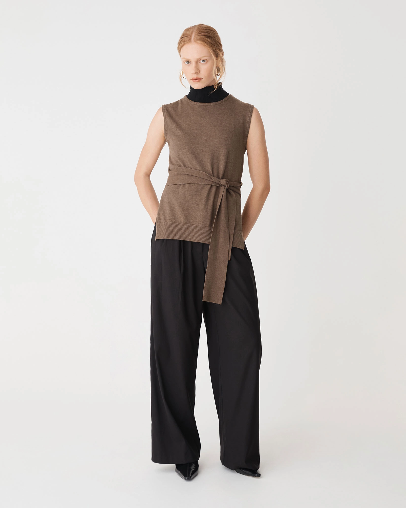 Nora Sleeveless Tie Waist Knit
