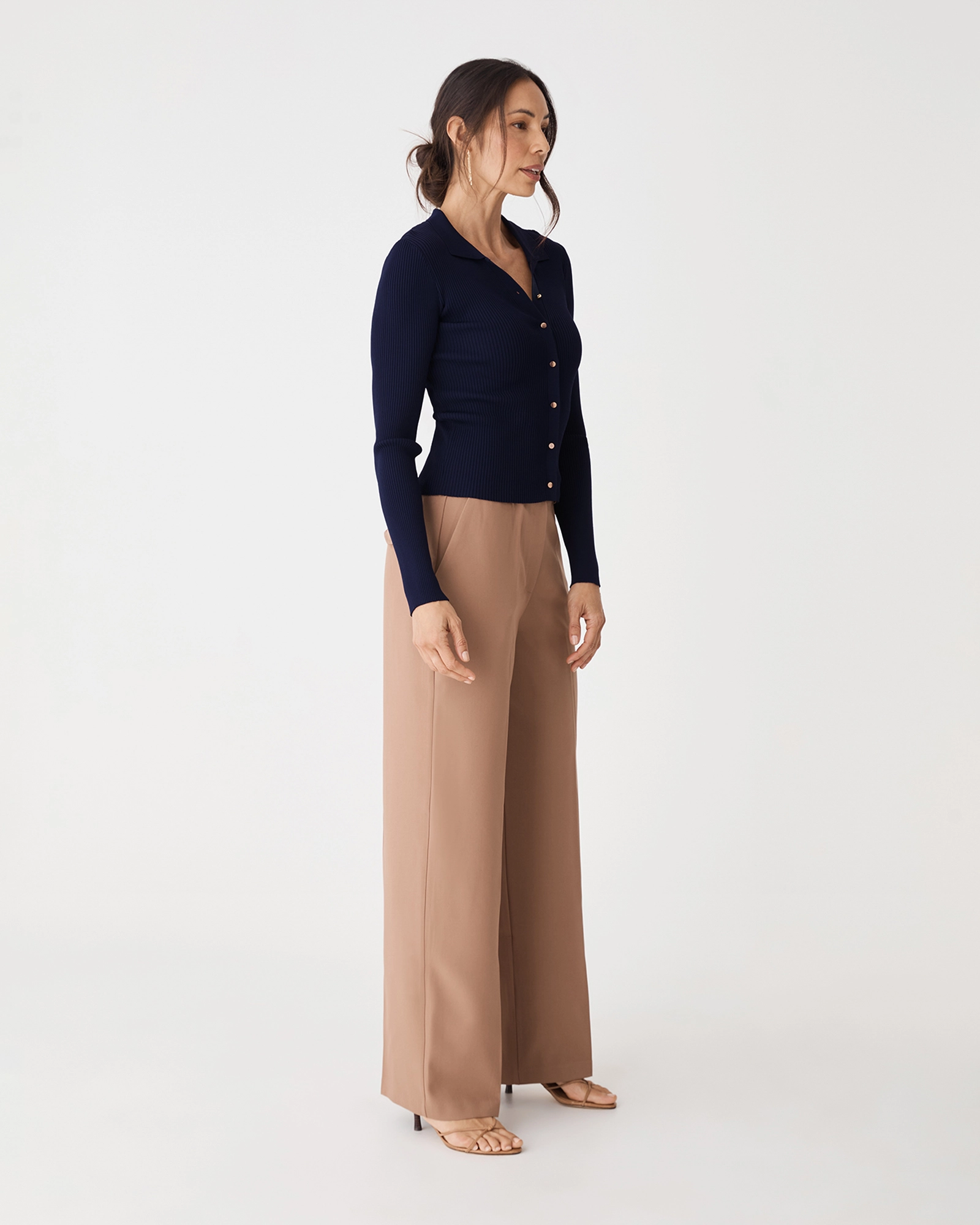 Bristol Collared Rib Cardigan