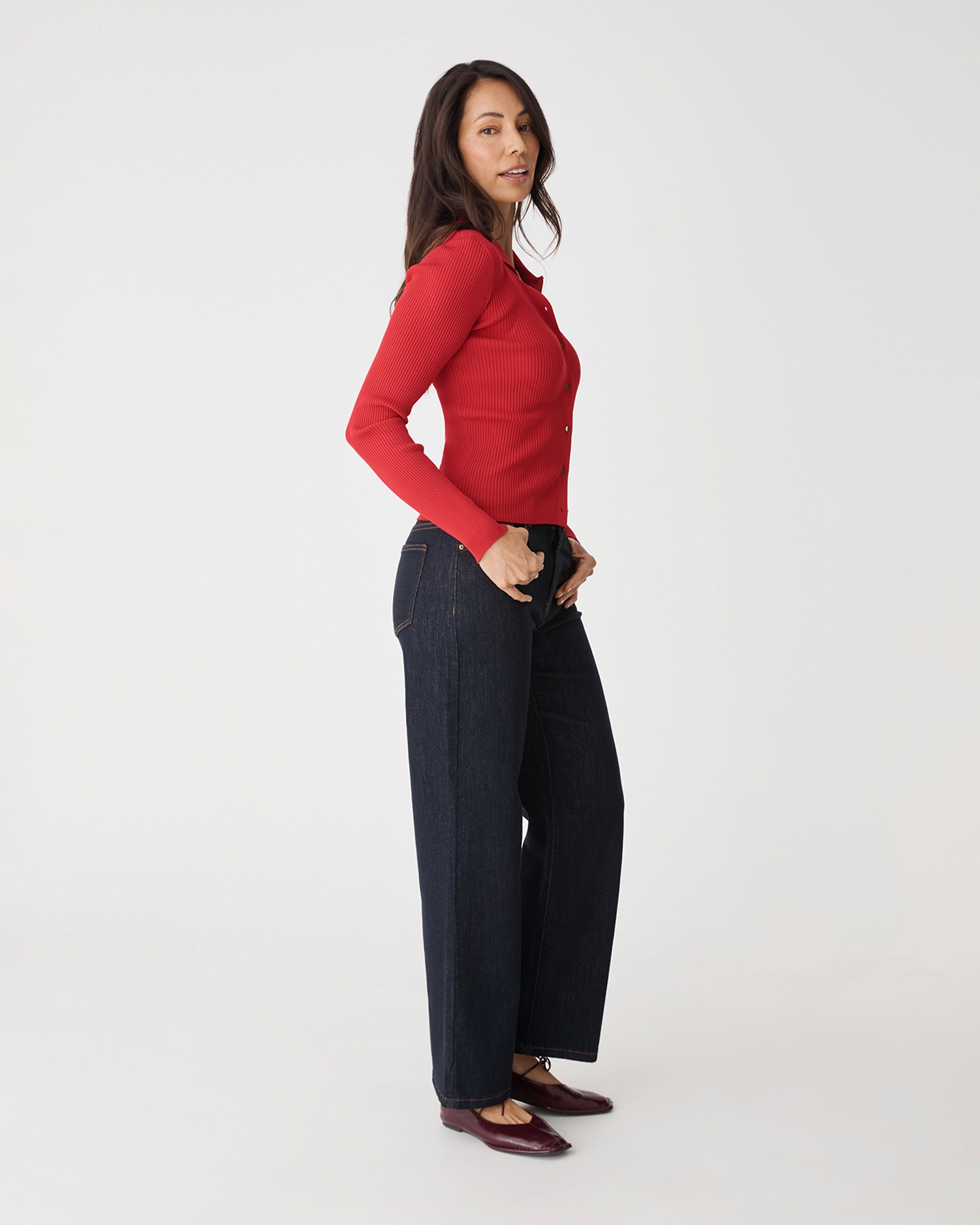 Bristol Collared Rib Cardigan