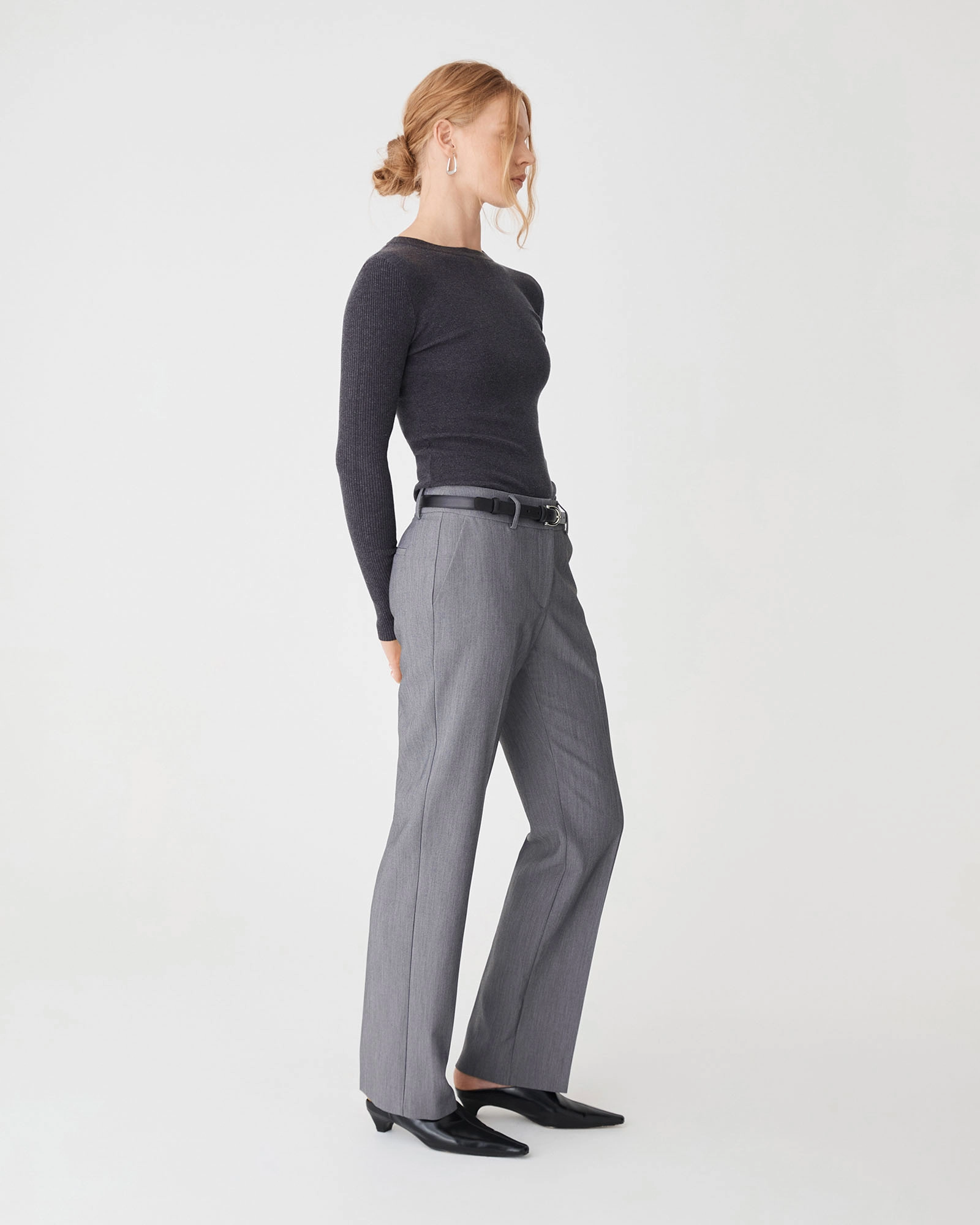 Nikki Mid Rise Straight Pants