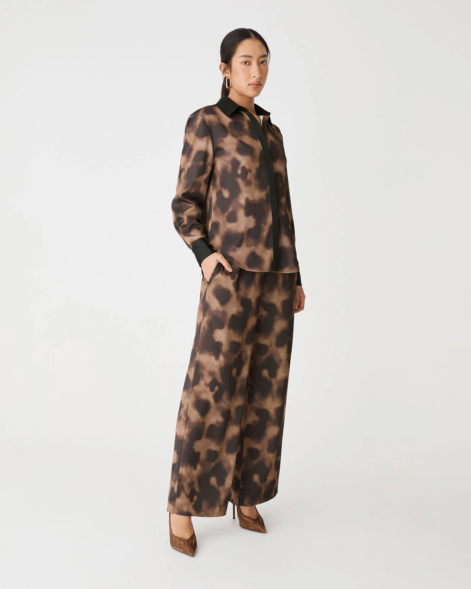 Savanna Printed Satin Pants