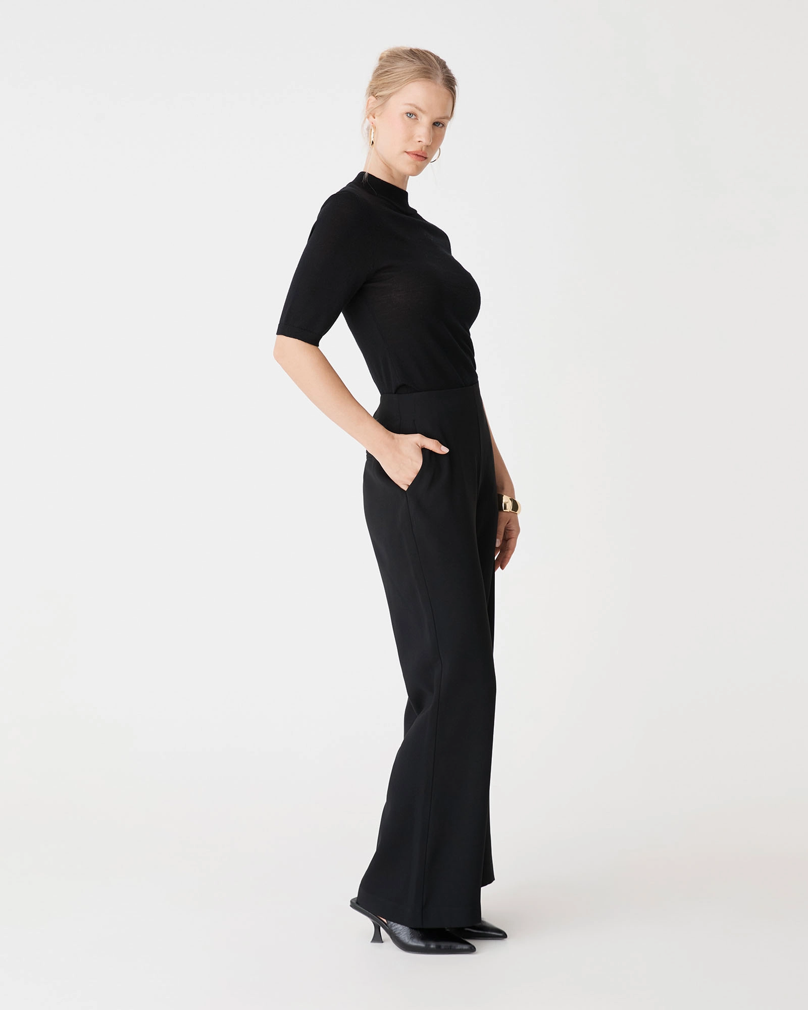Kaitlyn Crepe Bootleg Pants