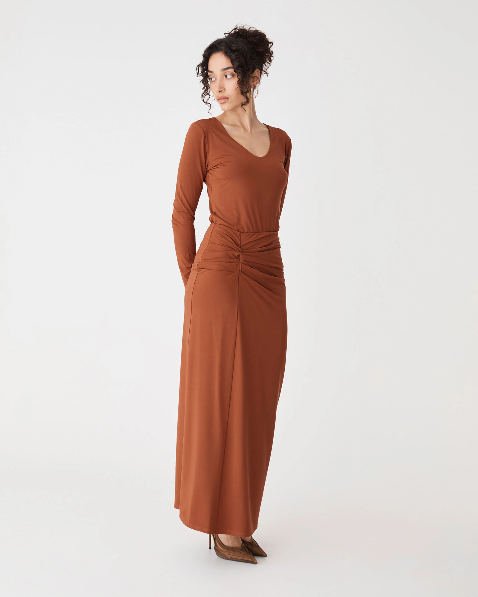 Dasha Ruched Bamboo Skirt