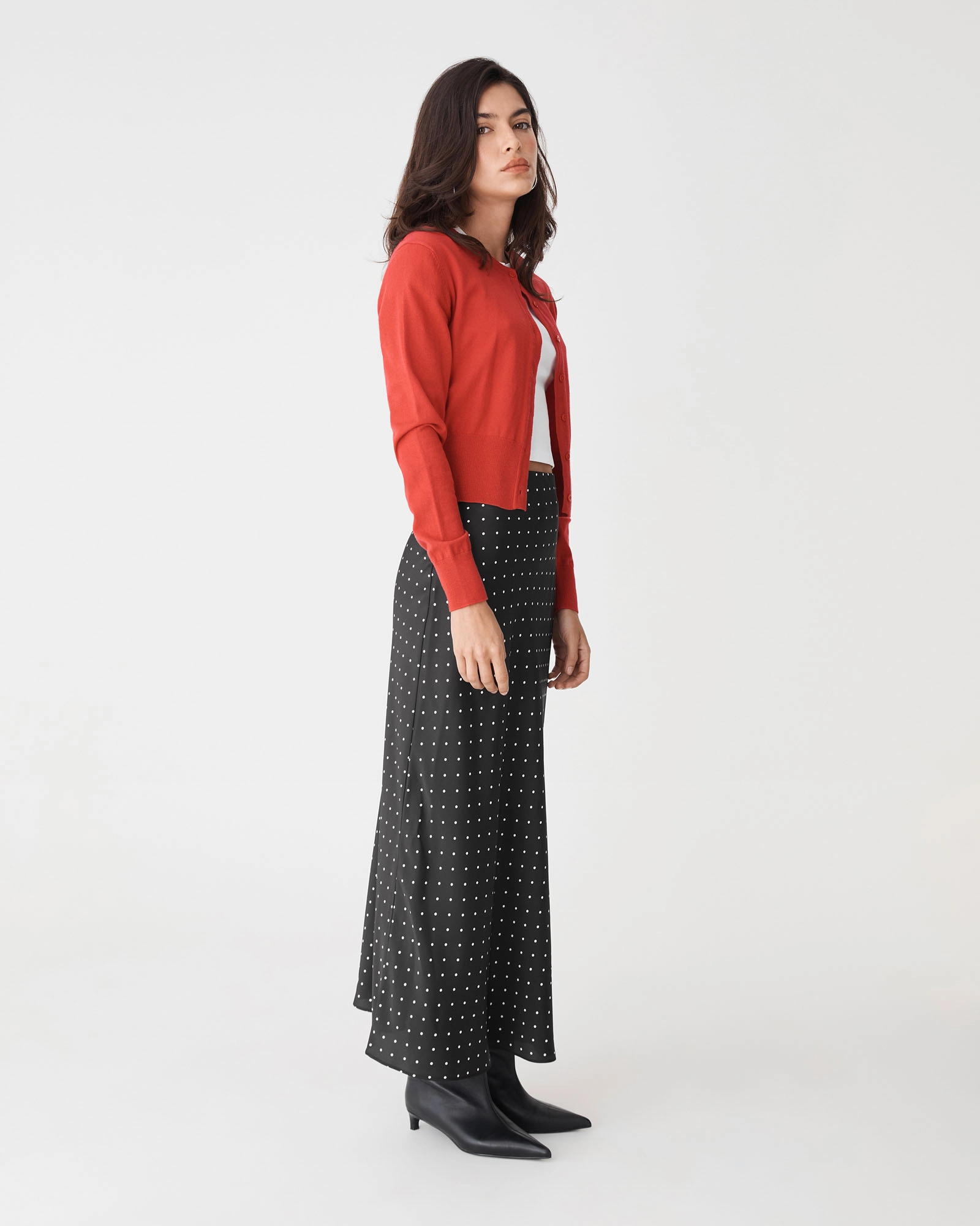 Courtney Bias Satin Skirt