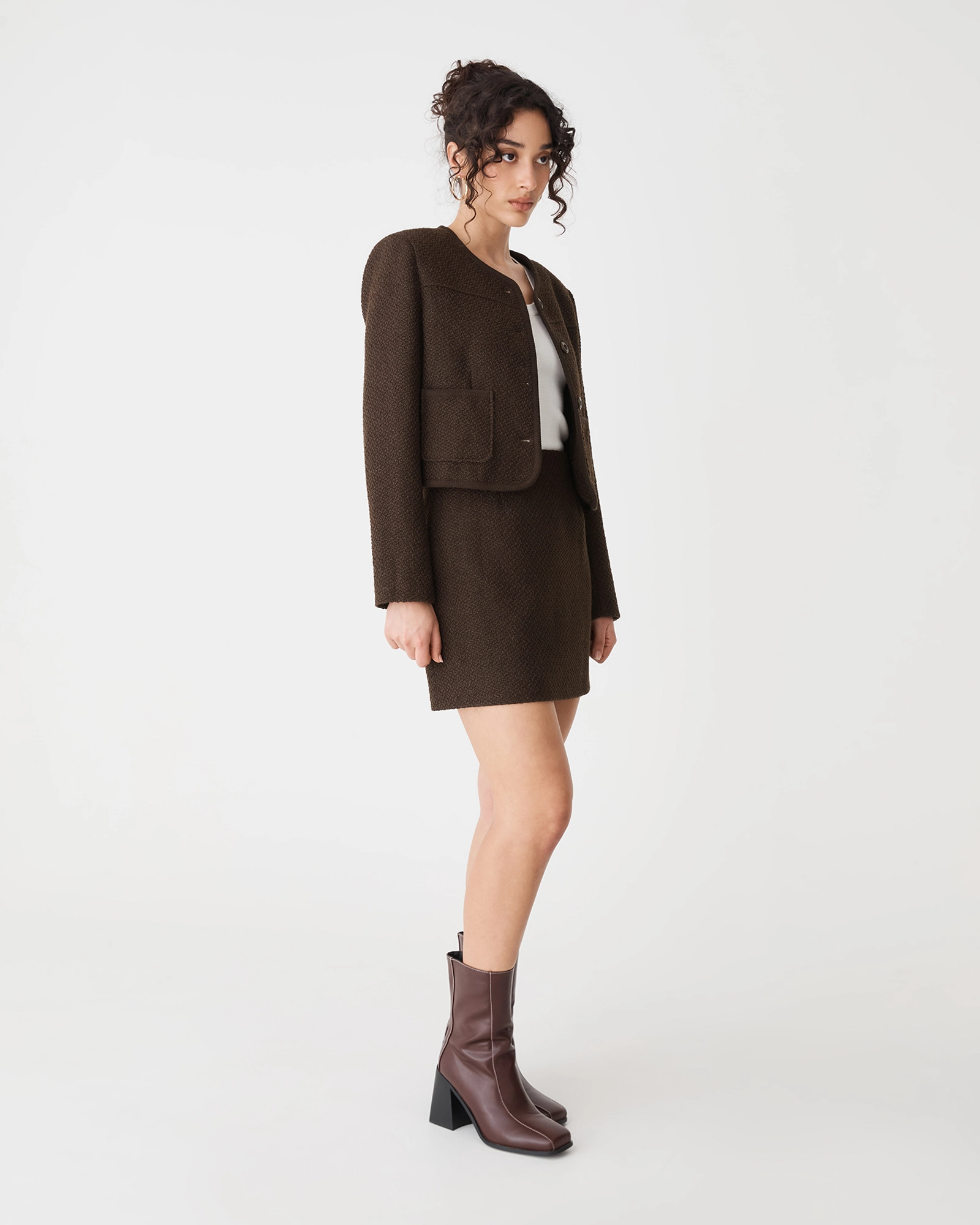 Aubery Tweed Mini Skirt