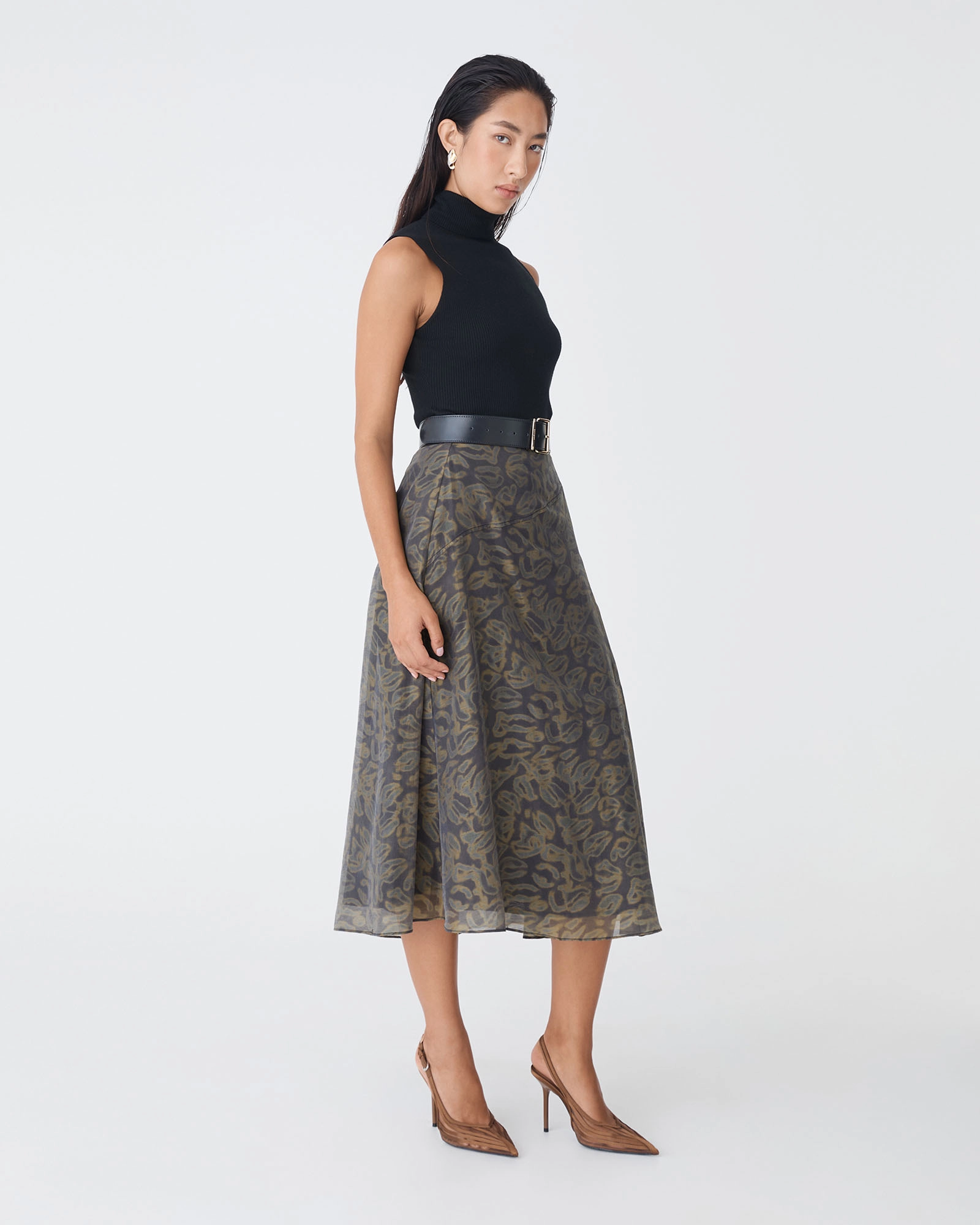 Imogen Printed Panel Skirt