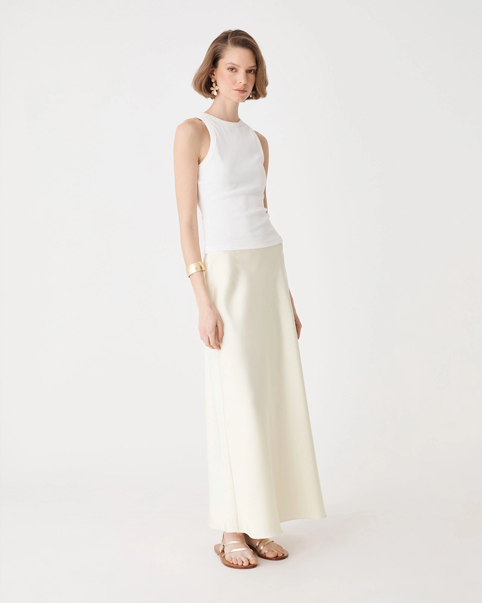 Louise Bias Satin Skirt