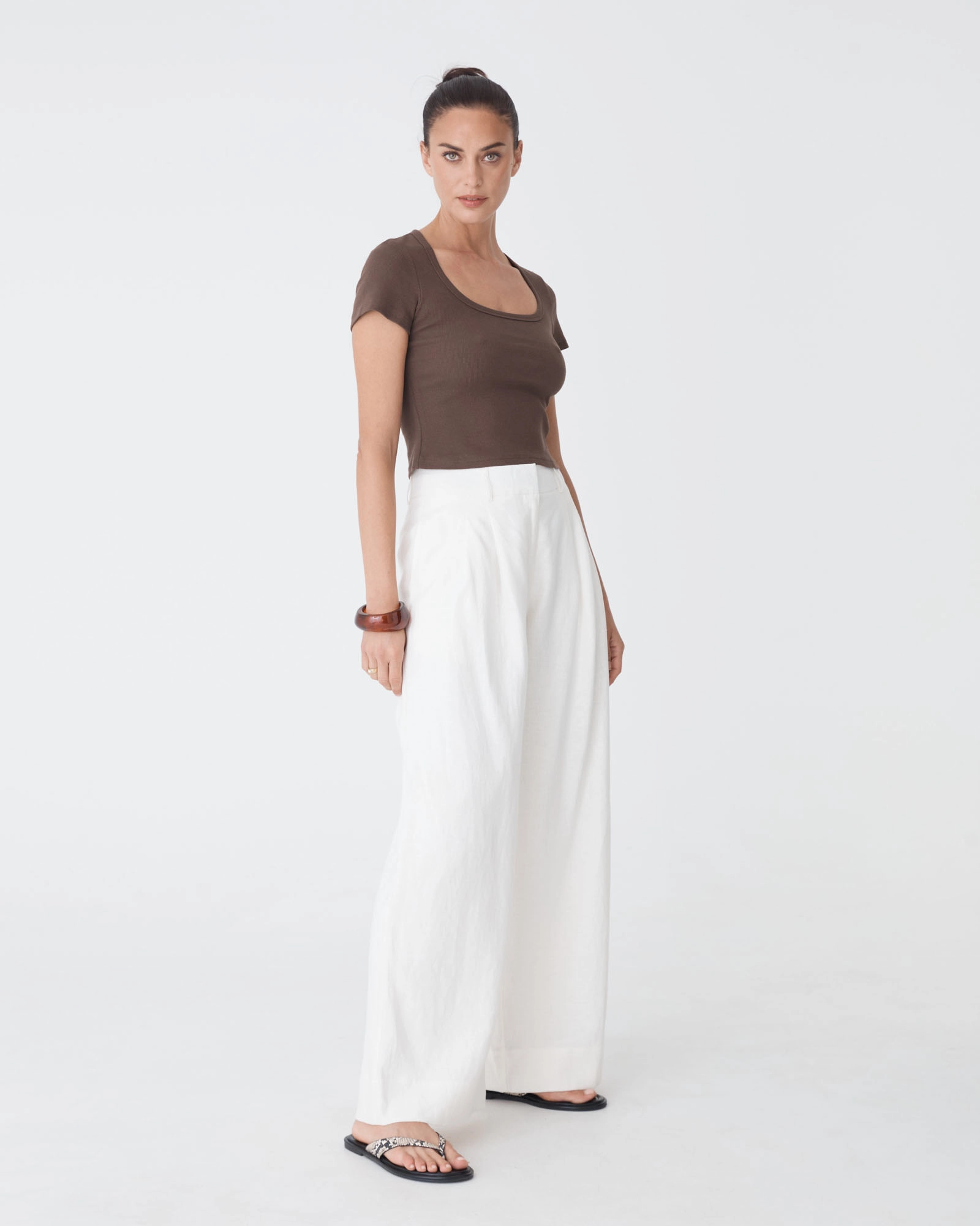 Devon Scoop Neck Rib Tee