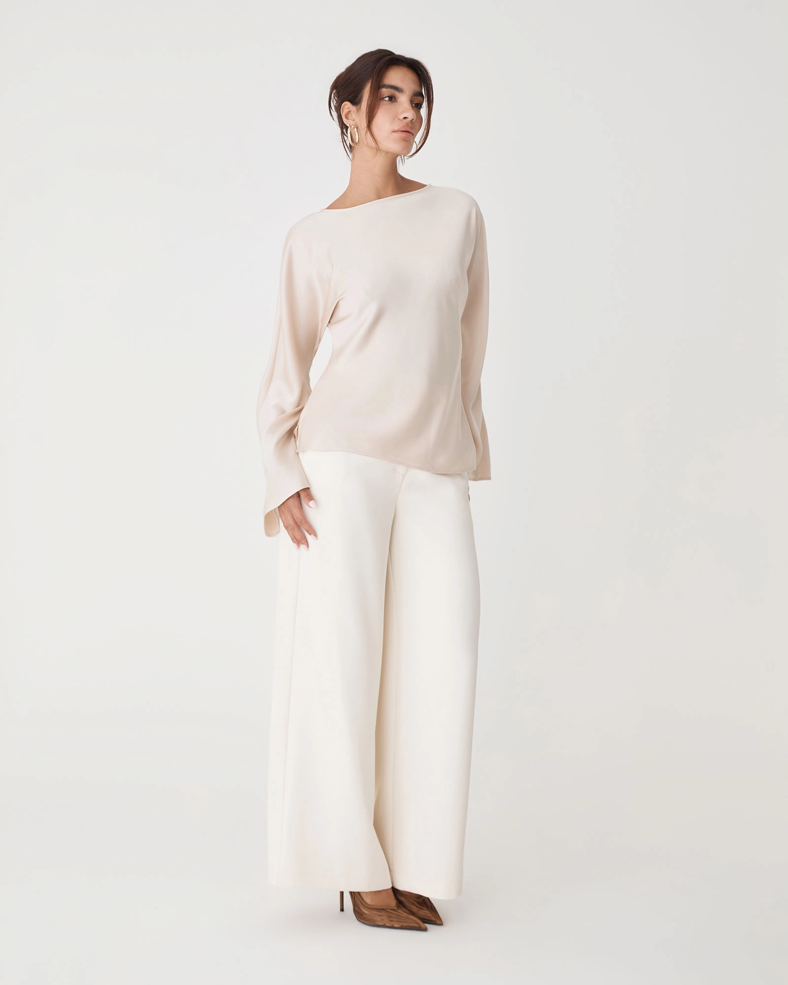 Asma Satin Bias Cut Top