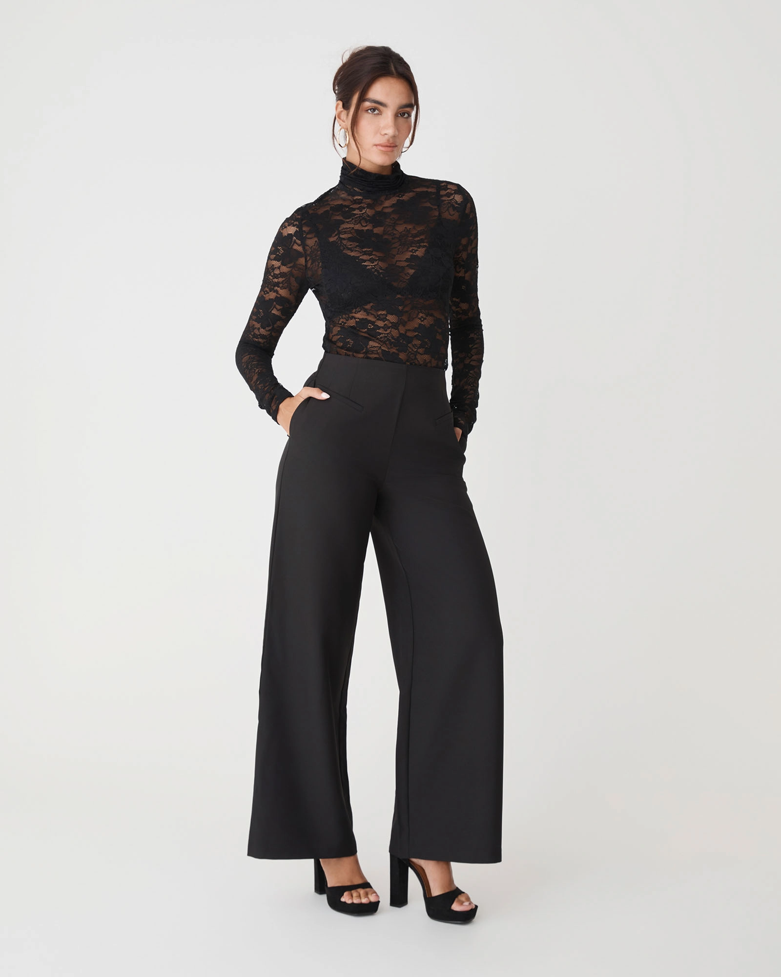 Torin Lace Turtleneck Top