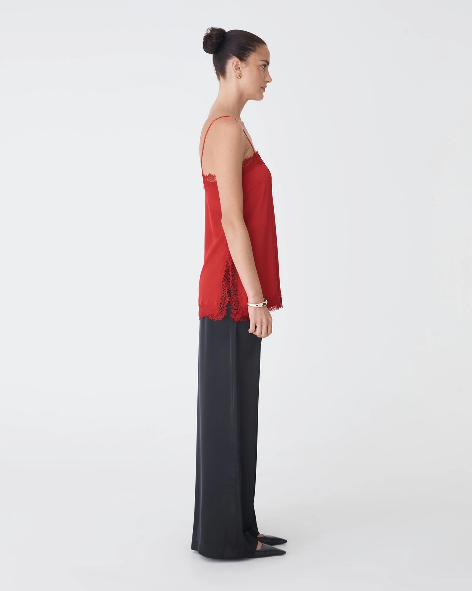 Cleo Lace Trim Satin Camisole