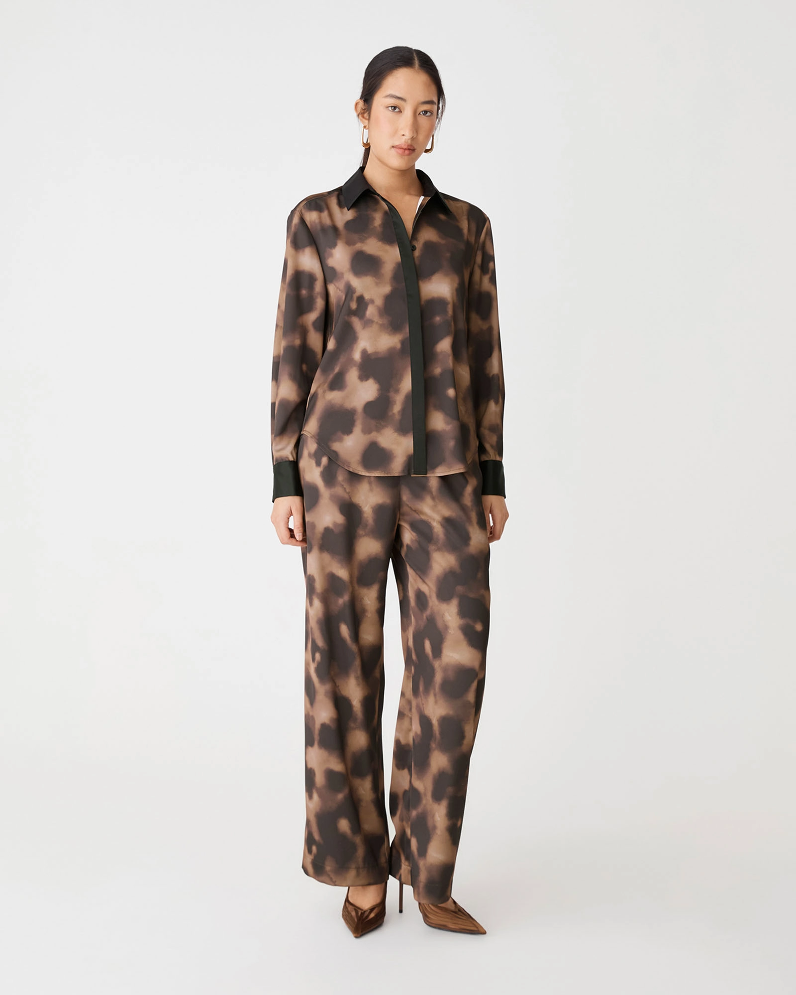 Savanna Printed Satin Shirt