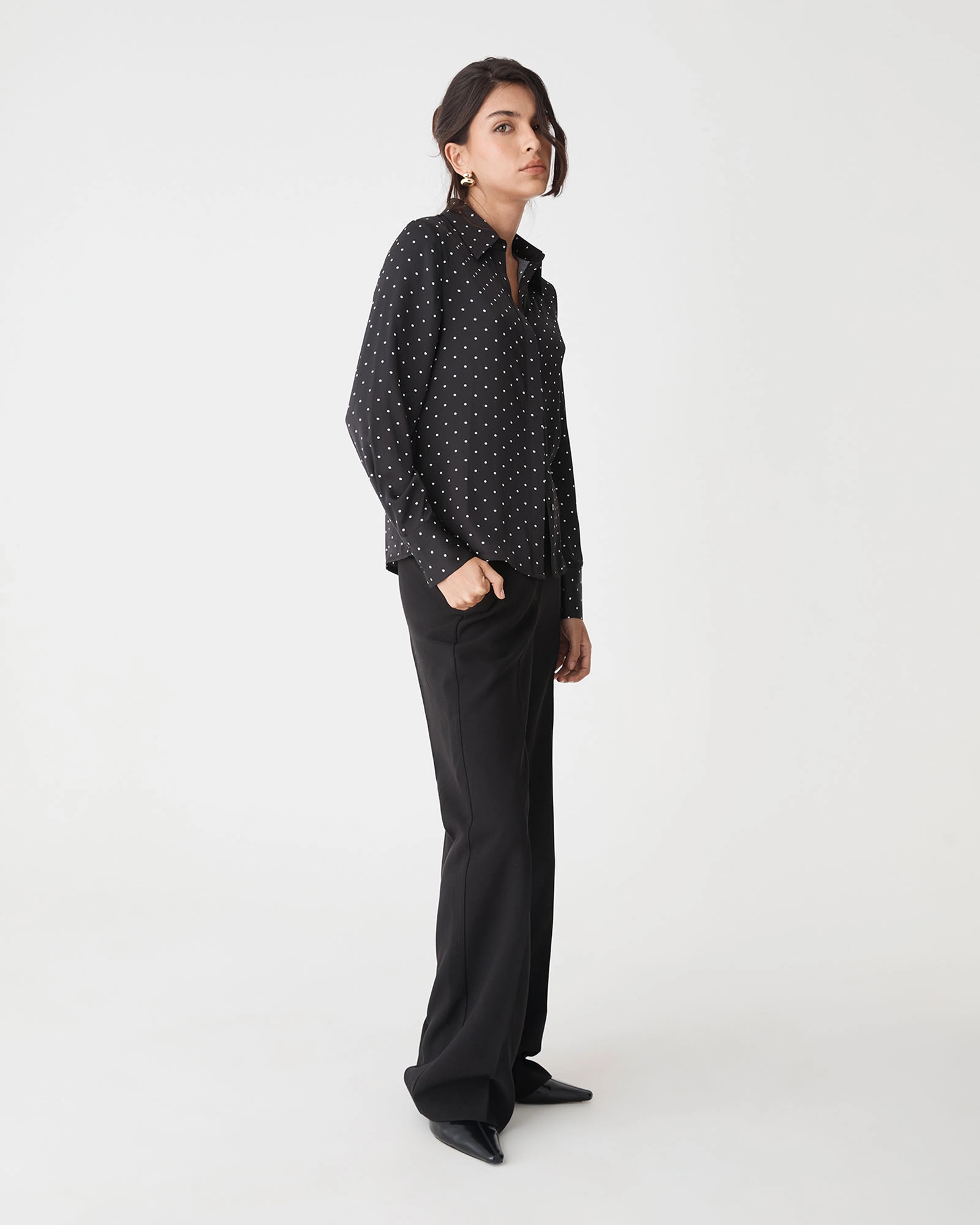 Courtney Satin Spot Shirt