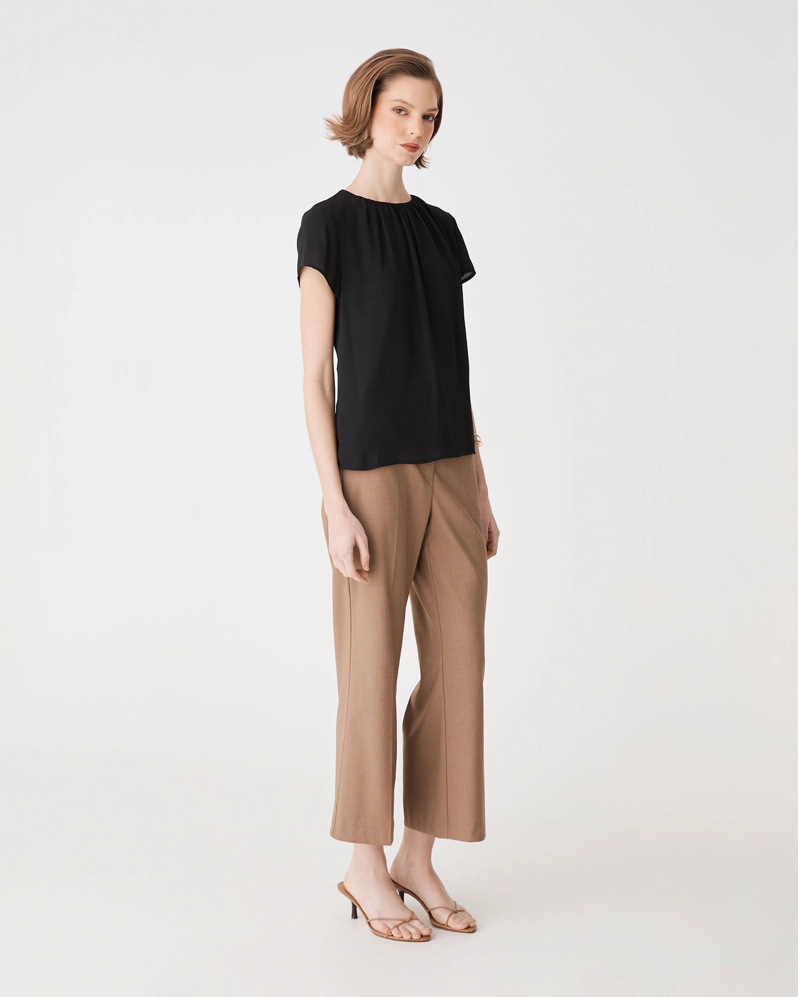 Angela Gathered Neck Top