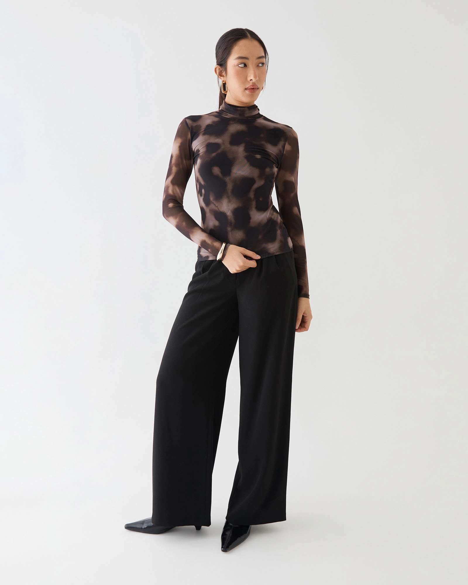 Savanna Printed Mesh Top