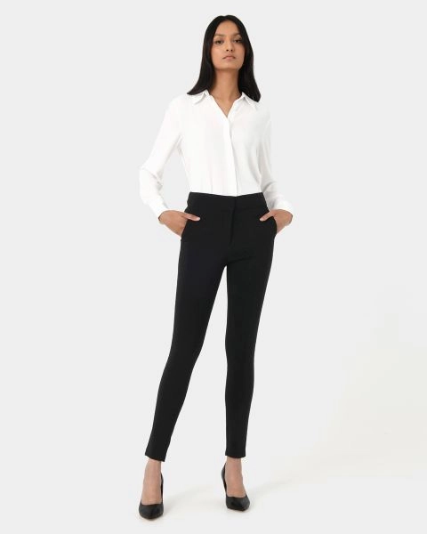Forcast Clothing, the Emily High-waisted Skinny Pants, featuring high waistband and medium stretch fabrication