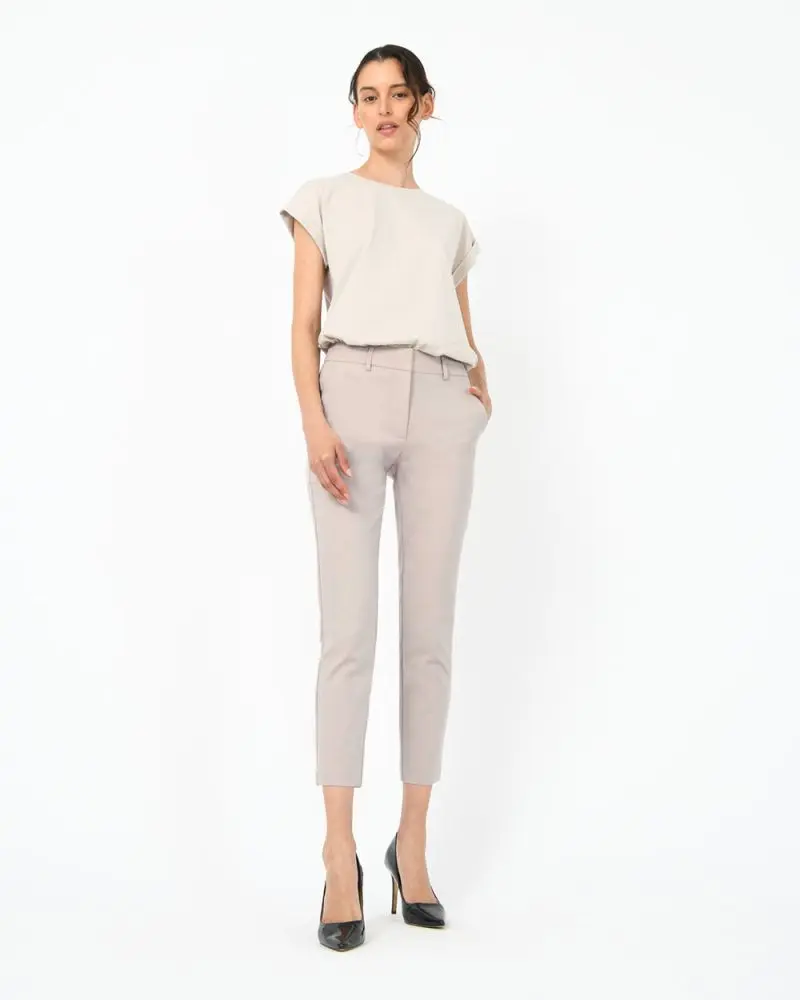 Forcast Clothing, the Stella High-Waist Trousers, featuring waistband with belt loops and pockets