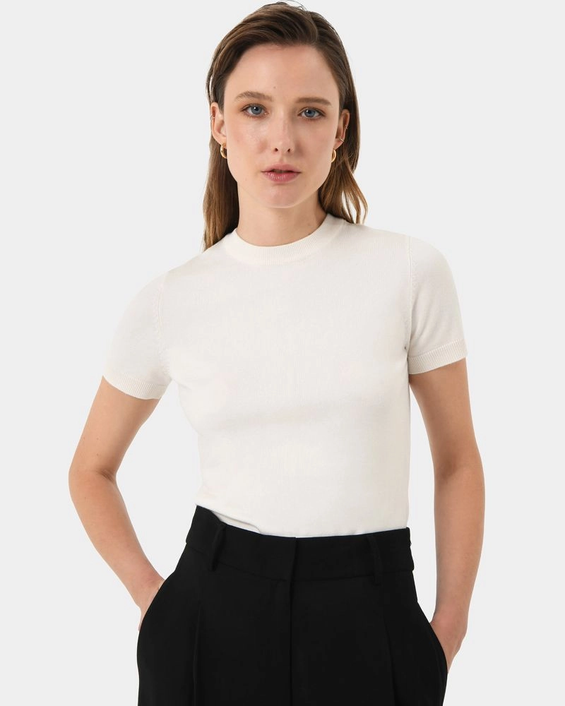 Forcast Clothing - Catherine Short Sleeve Knit Top