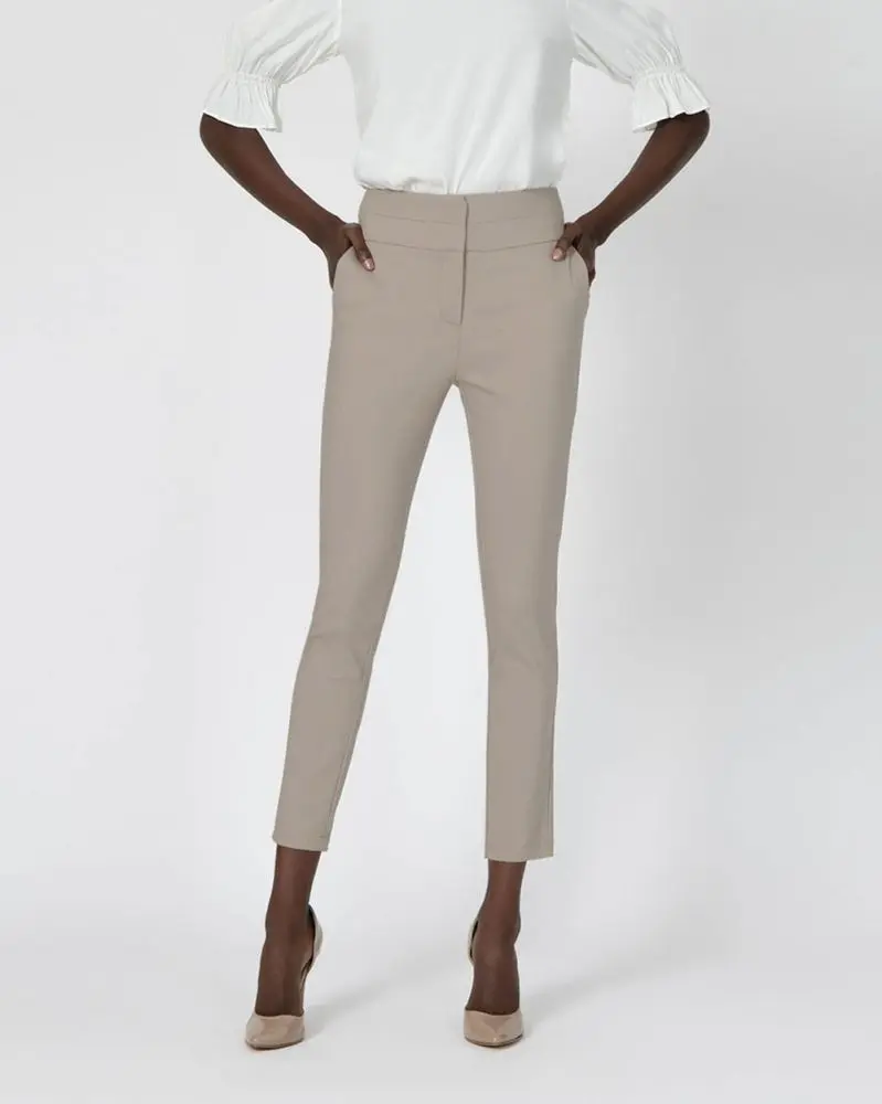 Forcast Clothing, the Myah Double Waistband Pants, With its simple design, and stretch fabrication