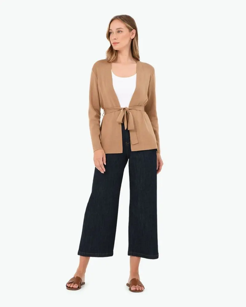 Forcast Clothing, the Laurel Tie Waist Cardigan, featuring clean and simple knit cardigan