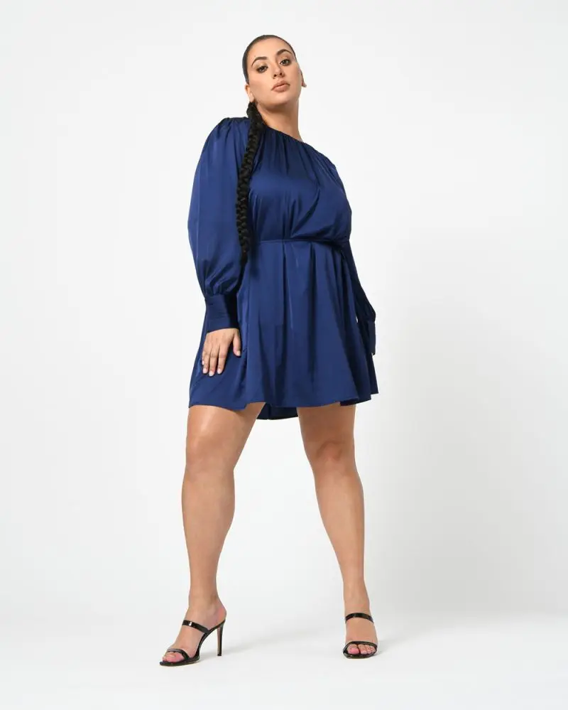 Forcast Clothing, the Emmaline Tie Waist Dress, featuring a relaxed fit, a flattering neckline and self-tie belt