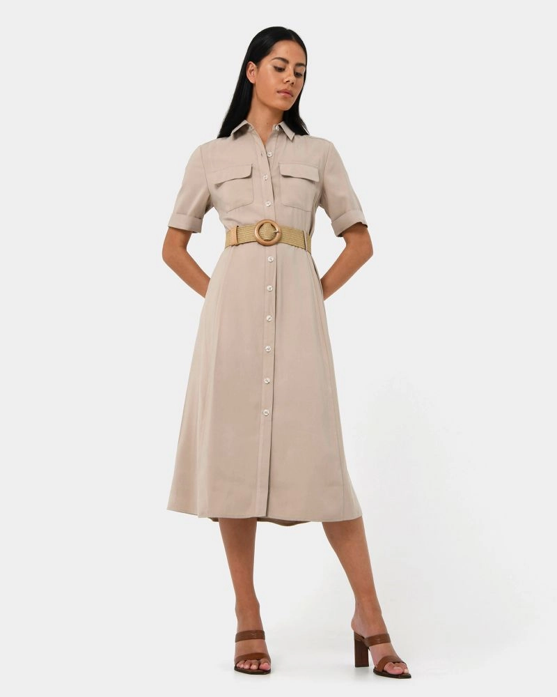 Forcast Clothing - Anali Belted Shirt Dress