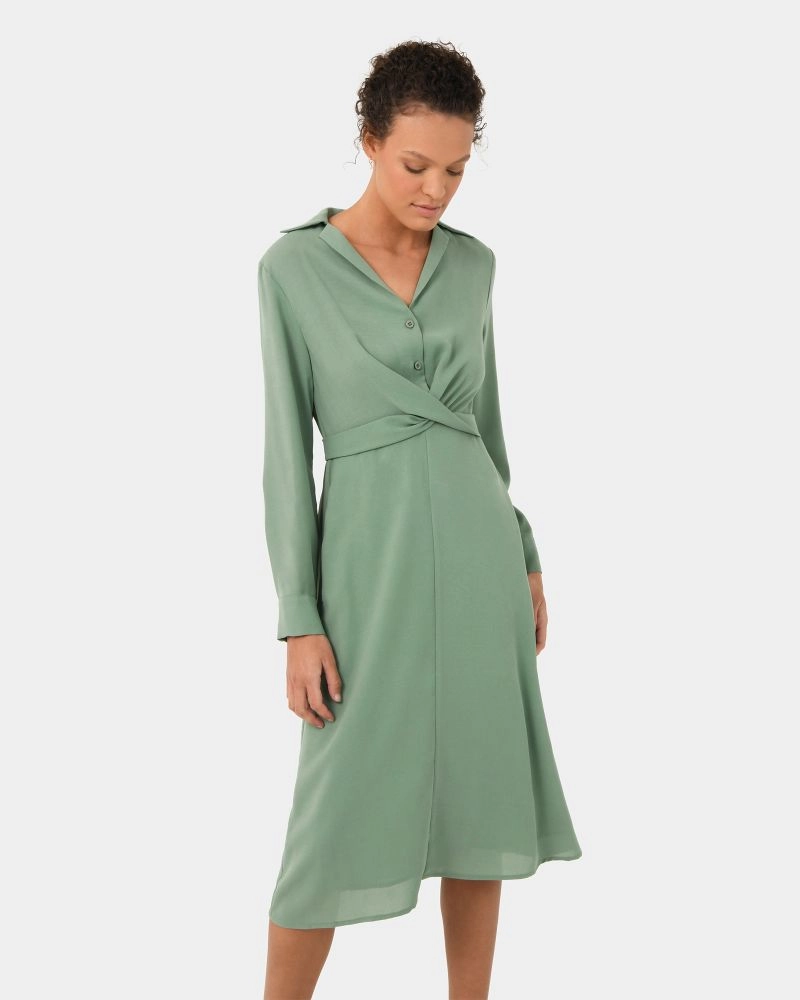 Forcast Clothing - Elaine Twisted Tie Front Dress 