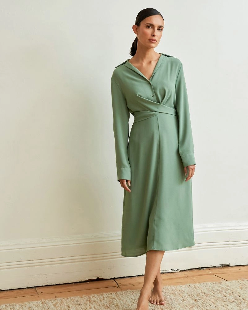 Forcast Clothing - Elaine Twisted Tie Front Dress 