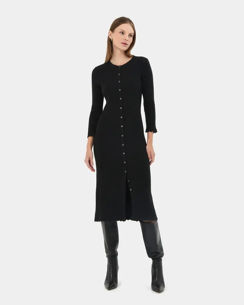 Paislee Cable Buttons Dress
