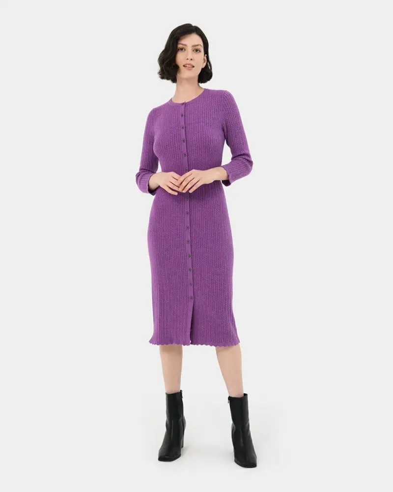 Forcast Clothing - Paislee Cable Buttons Dress